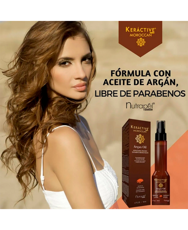 NUTRAPEL KERACTIVE MOROCCAN ARGAN OIL 144 ML. MKO - El Palacio De La Belleza
