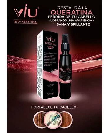 NUTRAPEL VIU KERATIN REFILL BIO-KERATINA LEAVE IN TREATMENT 135 ML. VKE