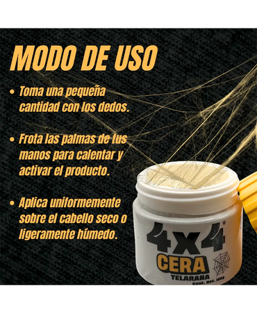 4X4 CERA TELARAÑA AROMA PLATANO 100 GRS.