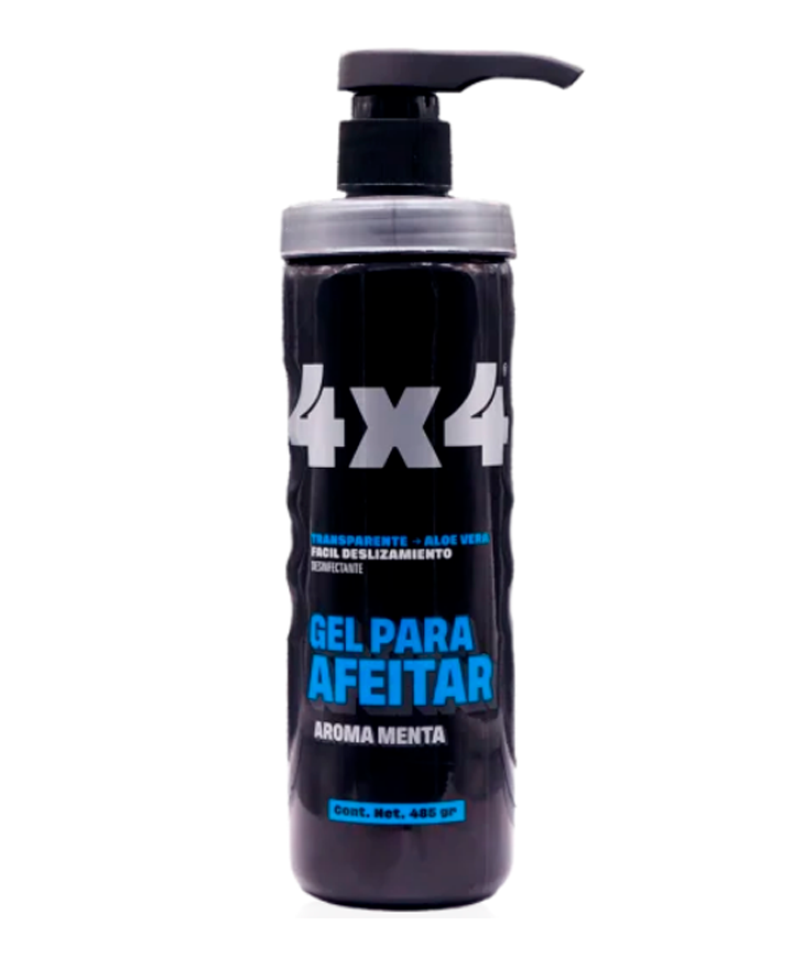 4X4 PROFESIONAL GEL PARA AFEITAR MENTA 485 ML.