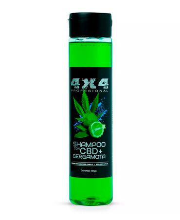 4X4 SHAMPOO CON CBD + BERGAMOTA 500 GRS.