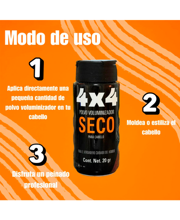 4X4 PROFESIONAL POLVO VOLUMINIZADOR SECO 20 GRS.