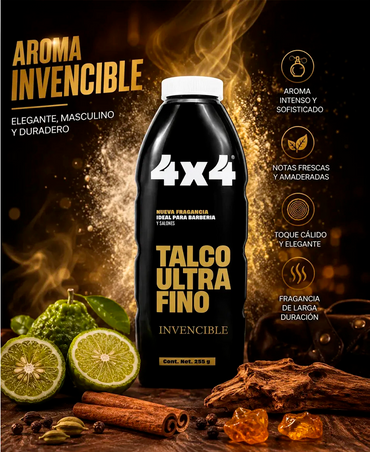 4X4 PROFESIONAL TALCO ULTRA FINO INVENCIBLE 255 GRS.