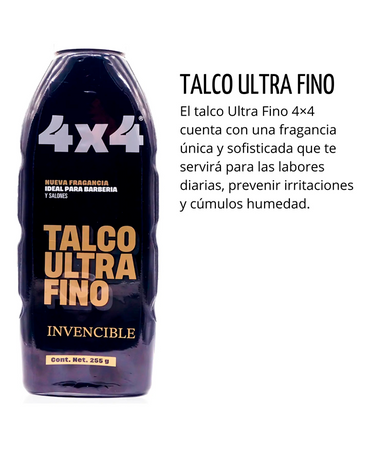 4X4 PROFESIONAL TALCO ULTRA FINO INVENCIBLE 255 GRS.