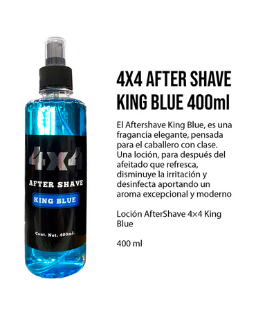 4X4 AFTER SHAVE KING BLUE 400 ML.