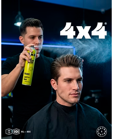 4X4 SPRAY FIJADOR PARA CABELLO 400 ML.