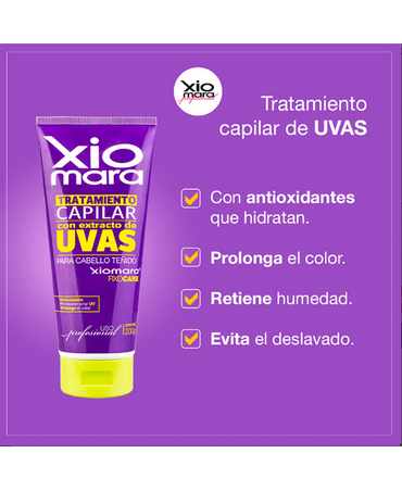 XIOMARA TRATAMIENTO EXTRACTO UVAS CABELLO TEÑIDO 200 G.