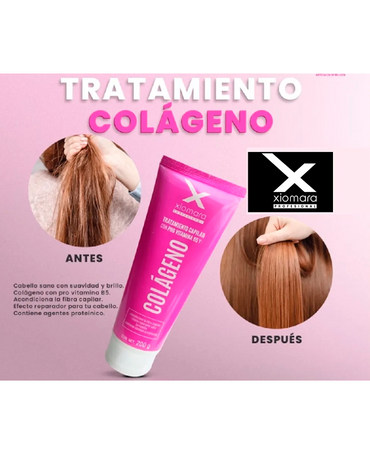 XIOMARA FIXOCOLOR TRATAMIENTO TUBO MALTRATADO COLAGENO 200 GRS.