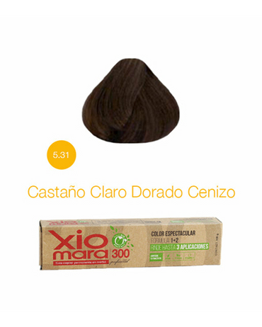 XIOMARA 300 SIN AMONIACO 5.31 CASTAÑO CLARO DORADO CENIZO - El Palacio De La Belleza