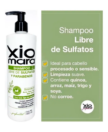 XIOMARA SHAMPOO LIBRE DE SULFATOS 450 ML.
