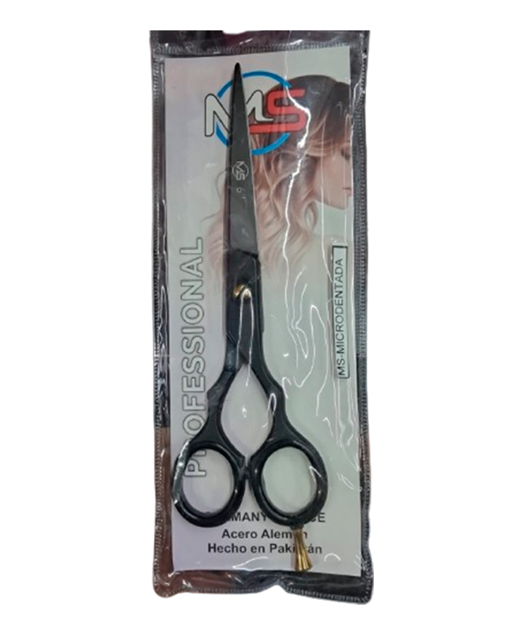 MS TIJERA LINEAL 6" MICRODENTADA NEGRA MS510-M
