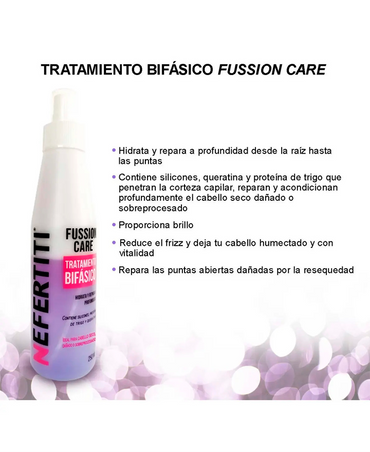 NEFERTITI FUSSION CARE BIFASICO 240ML. - El Palacio De La Belleza
