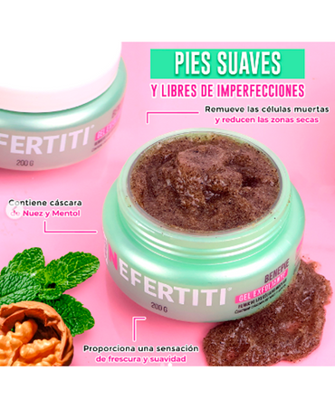 NEFERTITI BENEPIE GEL EXFOLIANTE PARA PIES 200 GRS.