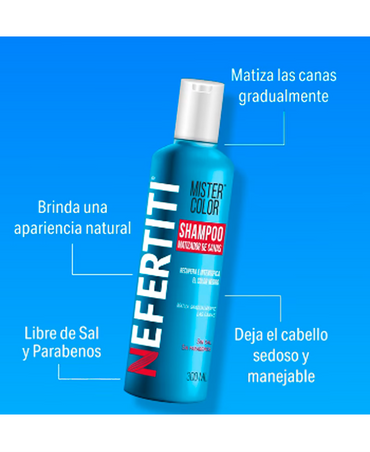 NEFERTITI MISTER COLOR SHAMPOO MATIZADOR 300 ML. - El Palacio De La Belleza