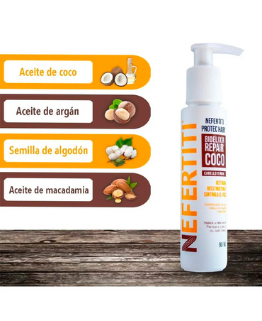 NEFERTITI PROTEC COCO BIOELIXIR REPAIR 90 ML. - El Palacio De La Belleza