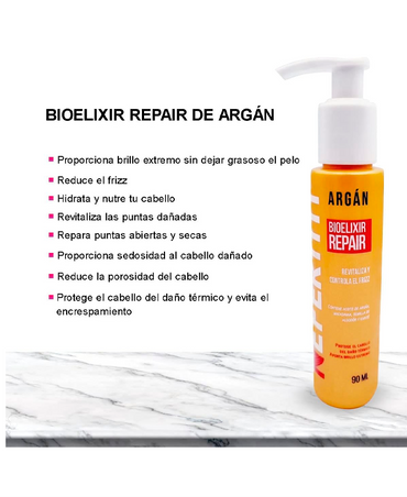 NEFERTITI ARGAN REPARADOR DE PUNTAS TERMOPROTECTOR 130 ML. - El Palacio De La Belleza