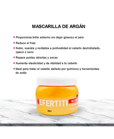 NEFERTITI ARGAN MASCARILLA TARRO 350 ML.
