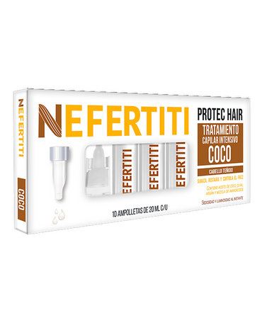 NEFERTITI PROTEC COCO AMPOLLETAS CON 10 PZAS.