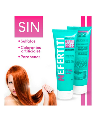 NEFERTITI SULFATE FREE CABELLO ESTRESADO MASCARILLA 250 ML.