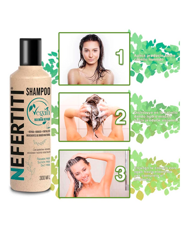 NEFERTITI VEGAN MAXIMUM SHAMPOO 300 ML.