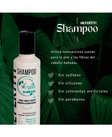 NEFERTITI VEGAN MAXIMUM SHAMPOO 300 ML.