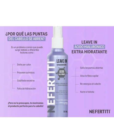 NEFERTITI SPRAY LEAVE IN ACIDO HIALURONICO 130 ML.