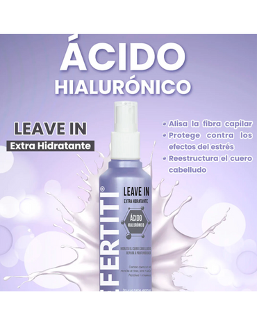 NEFERTITI SPRAY LEAVE IN ACIDO HIALURONICO 130 ML.