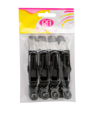 RA ROYAL ACADEMY CLIP COCODRILO NEGRA C/4 PZAS. KROC-2