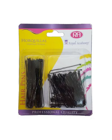 RA HORQUILLA ROYAL ACADEMY 1 3/4" Y 2 1/2"  NEGRO C/75 PZAS. COD.1517