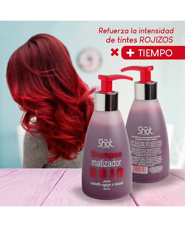 KOLOR SHOT SHAMPOO MATIZADOR ROJO 300 ML.