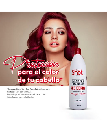 KOLOR SHOT SHAMPOO RED BERRY 900 ML.