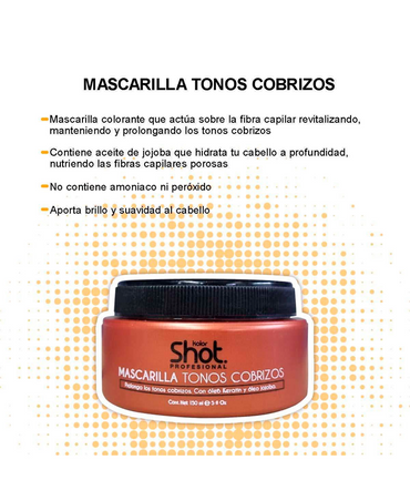 KOLOR SHOT MASCARILLA TONOS COBRIZOS 150 ML.