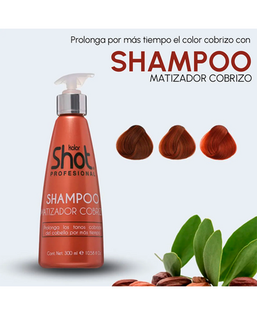 KOLOR SHOT SHAMPOO TONOS COBRIZOS 300 ML.