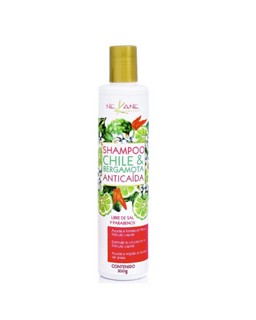 NEKANE SHAMPOO DE CHILE Y BERGAMOTA ANTICAIDA 300 ML.