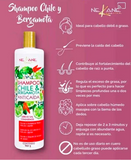 NEKANE SHAMPOO DE CHILE Y BERGAMOTA ANTICAIDA 300 ML.