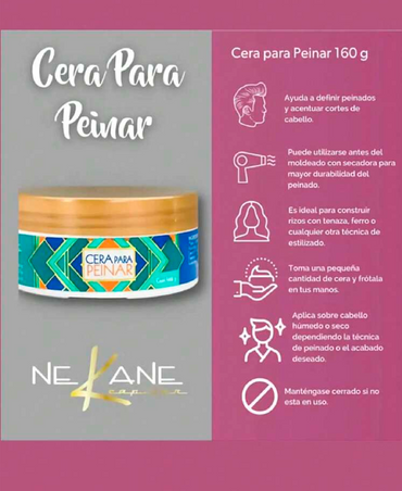 NEKANE CERA PARA PEINAR 160 GRS. - El Palacio De La Belleza