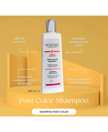 SENZARE POST COLOR SHAMPOO 300 ML. - El Palacio De La Belleza