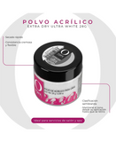 ORGANIC POLVO ACRILICO EXTRA DRY ULTRA WHITE 1 OZ./28 GRS.