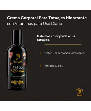 BARBIUX TATTOO MACHIN CREMA CORPORAL 120 ML.