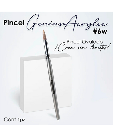 ORGANIC PINCEL GENIUS ACRYLIC 6 W - El Palacio De La Belleza