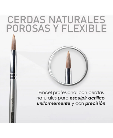 ORGANIC PINCEL GENIUS ACRYLIC 6 W - El Palacio De La Belleza