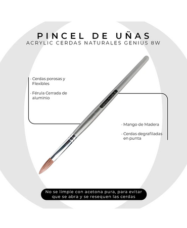 ORGANIC PINCEL GENIUS ACRYLIC 8 W