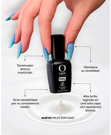 ORGANIC COLOR GEL 15 ML. 006 TOP COAT MILKY