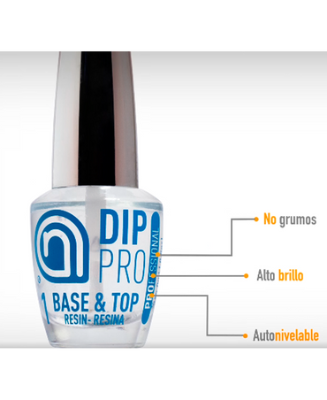 NA DIP PRO BASE 1 & TOP RESINA 15 ML.