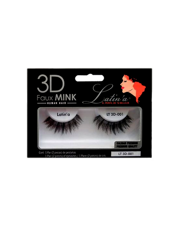 LATINA PESTAÑAS 3D CABELLO HUMANO 001