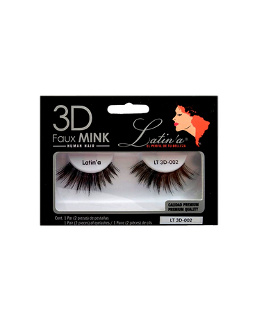 LATINA PESTAÑAS 3D CABELLO HUMANO 002