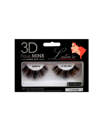 LATINA PESTAÑAS 3D CABELLO HUMANO 003