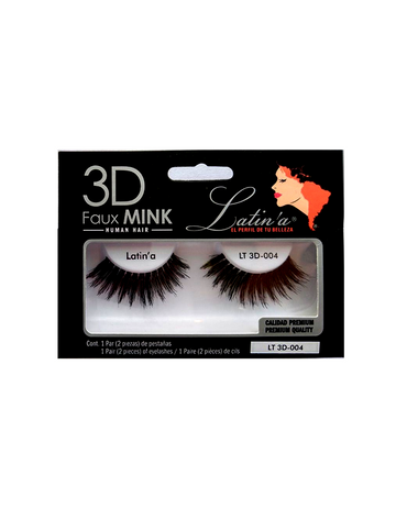 LATINA PESTAÑAS 3D CABELLO HUMANO 004