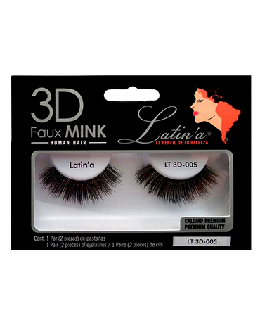 LATINA PESTAÑAS 3D CABELLO HUMANO 005