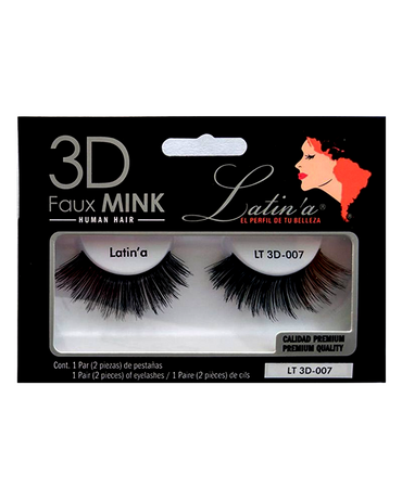 LATINA PESTAÑAS 3D CABELLO HUMANO 007